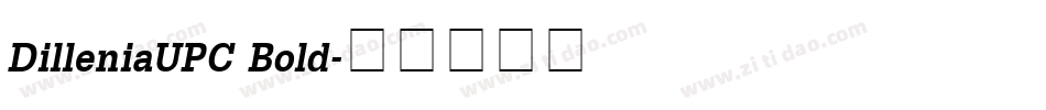 DilleniaUPC Bold字体转换
